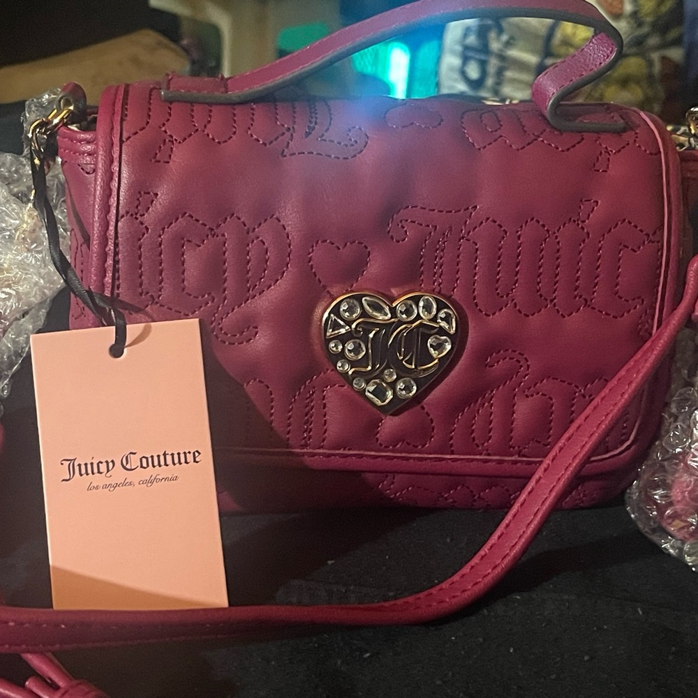 Juicy Couture Fuchsia Embossed Mini Bag - Picture 3 of 3